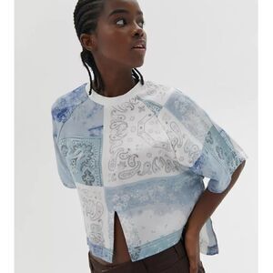 Urban Outfitters Kayla Mixed Bandana Top NWOT Size M
